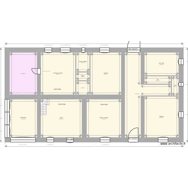 MAROU. Plan de 31 pièces et 786 m2