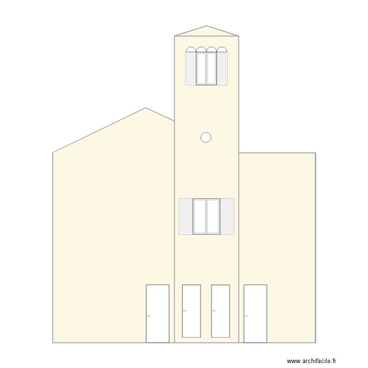 PLAN DE FACADE Nord projeté . Plan de 0 pièce et 0 m2