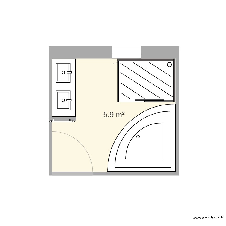 salle de bain. Plan de 0 pièce et 0 m2