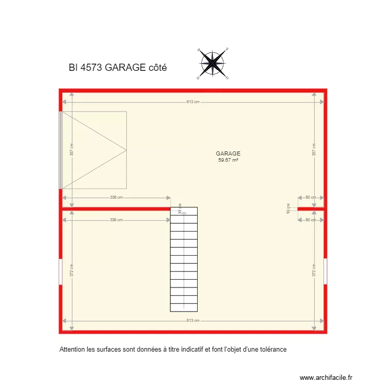 BI 4573 garage non côté. Plan de BI 4573 garage non côté. Plan de
