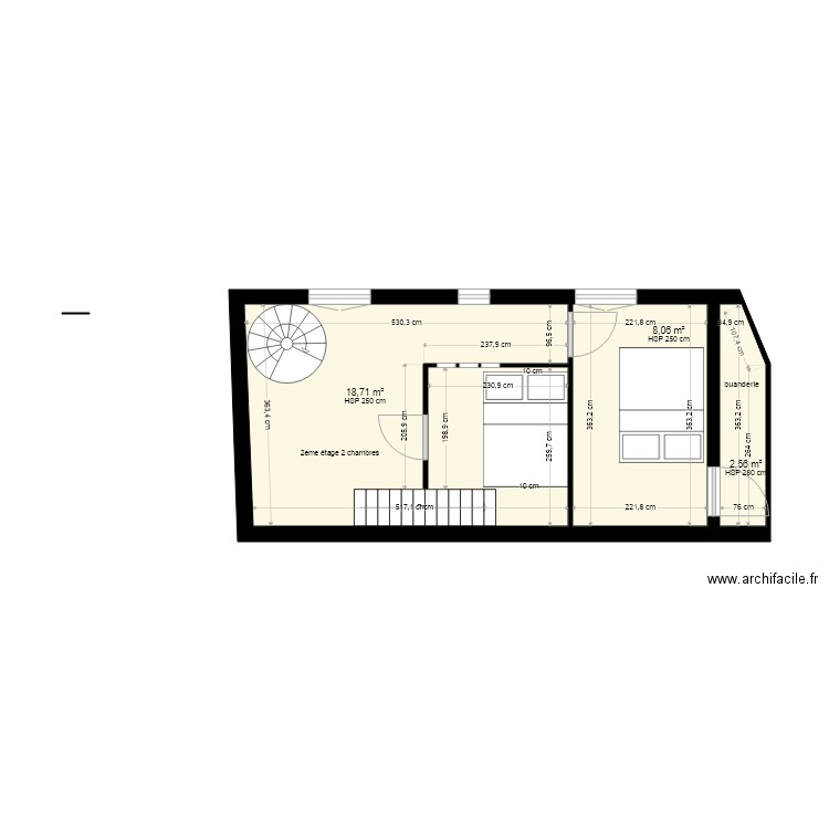 pavillon 2eme étage 30. Plan de 0 pièce et 0 m2