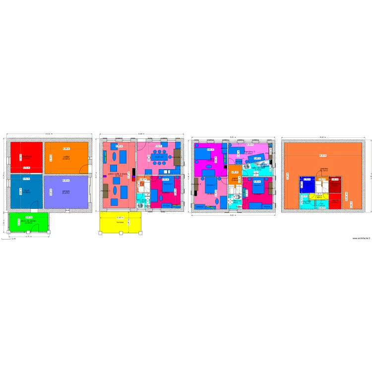 SOUS SOL RDC ETAGE GRENIER. Plan de 