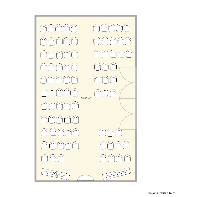 veranda camondo. Plan de 1 pièce et 66 m2