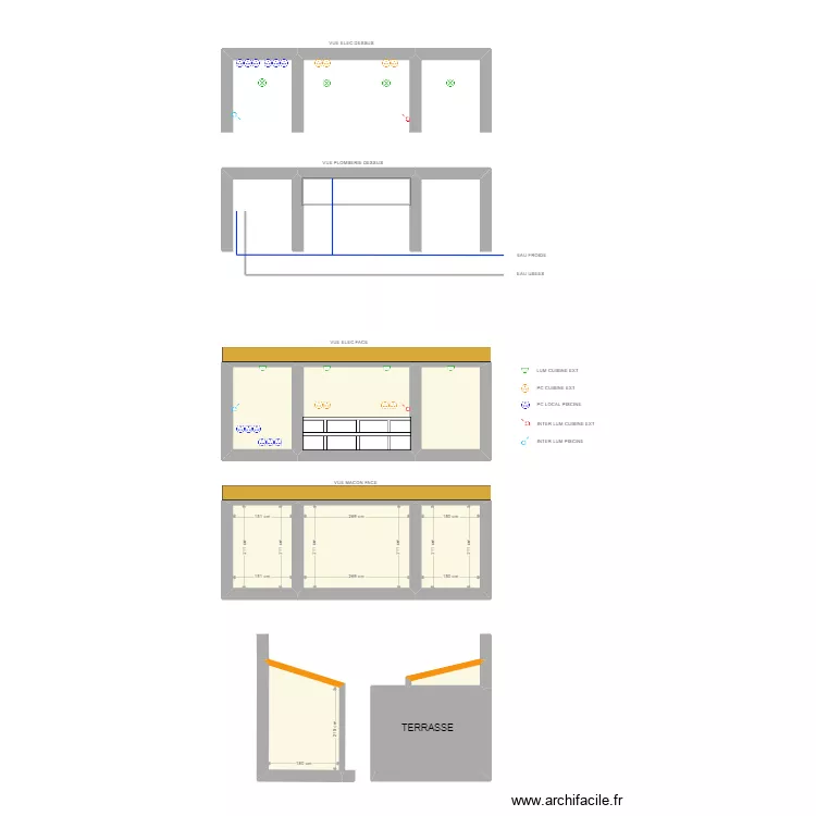 CUISINE EXTERIEURE. Plan de 