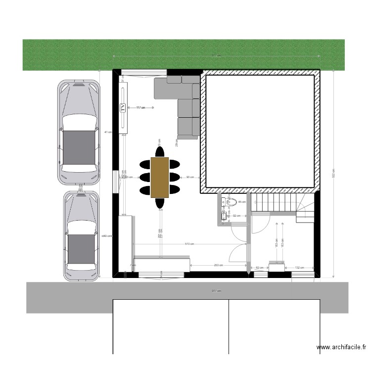 CASA FACADE COMMUNE. Plan de 12 pièces et 218 m2