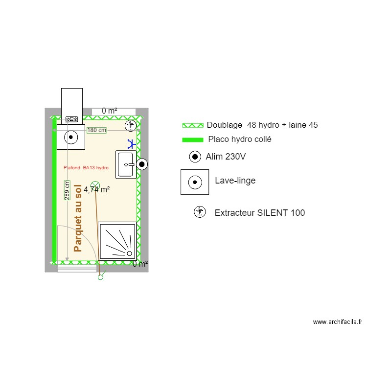 VERSPRILLE 5C SDB. Plan de 0 pièce et 0 m2