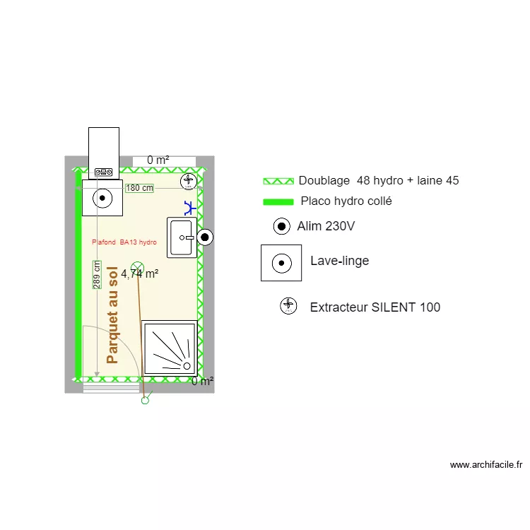VERSPRILLE 5C SDB. Plan de VERSPRILLE 5C SDB. Plan de