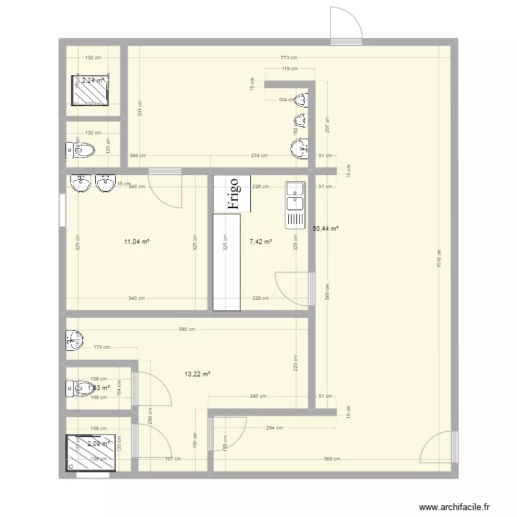 Plan Vestiaire R&eacute;fectoire New 1. Plan de 