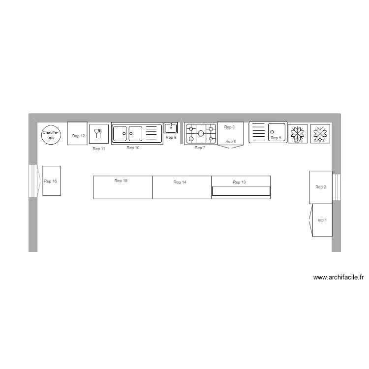 Cantine Cussy en Morvan. Plan de 