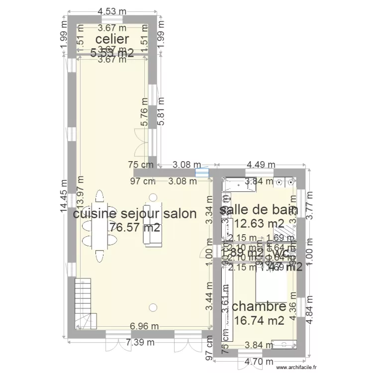 rdc 1. Plan de rdc 1. Plan de
