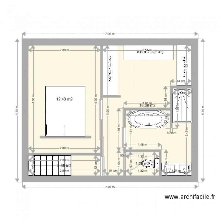 chambre 3. Plan de 0 pièce et 0 m2