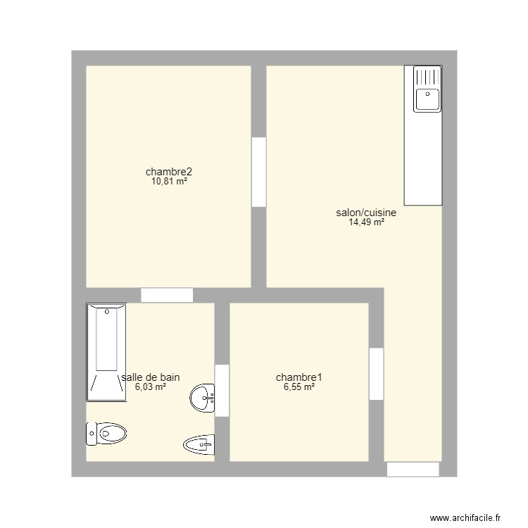 t2 premier etage origine. Plan de 0 pièce et 0 m2