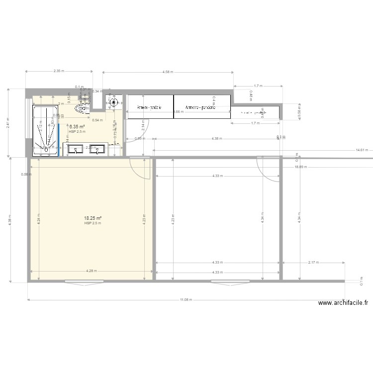 Chambre bureau 3. Plan de 0 pièce et 0 m2