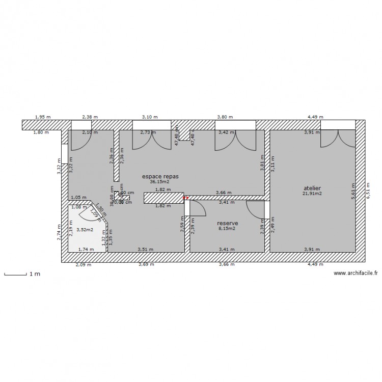 extension coin repas. Plan de 0 pièce et 0 m2