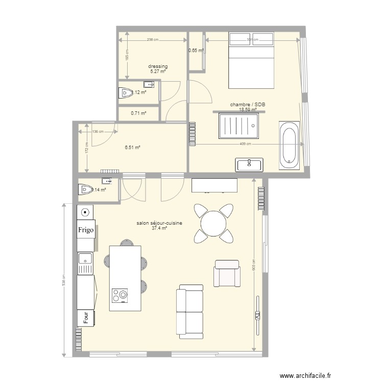 projet M LE ROCH. Plan de 0 pièce et 0 m2