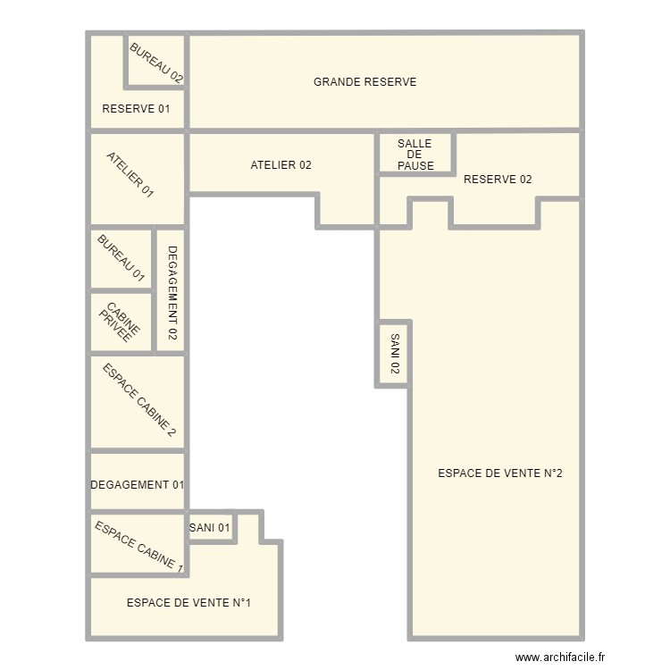 PLAN DTA. Plan de 17 pièces et 202 m2