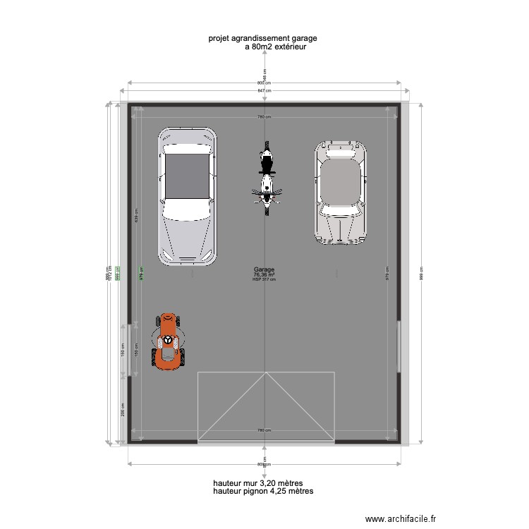 garage saint maurice. Plan de 1 pièce et 76 m2