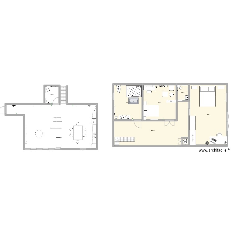 plan maison anglais. Plan de 7 pièces et 212 m2