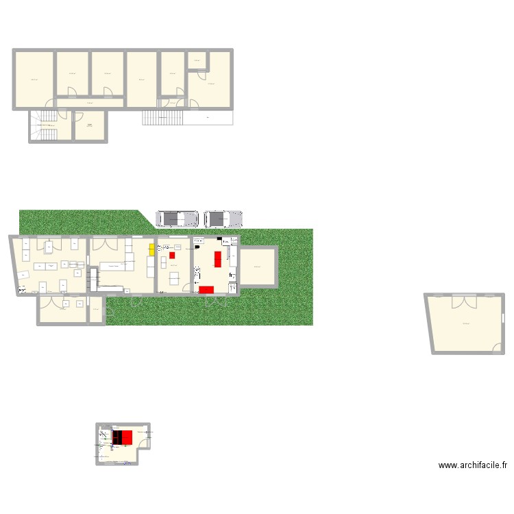 navailles angos 2d. Plan de 22 pièces et 298 m2