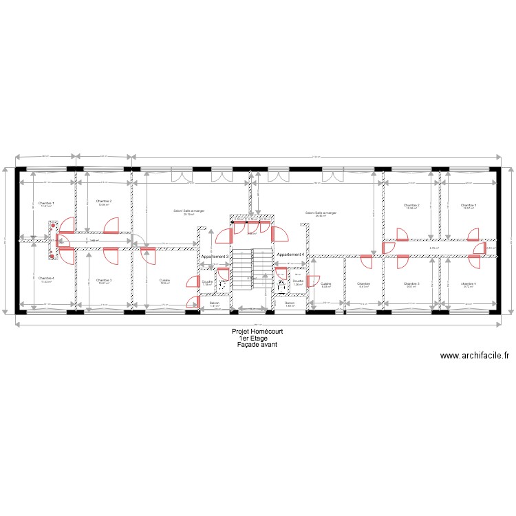 1 ER ETAGE HOMECOURT . Plan de 0 pièce et 0 m2