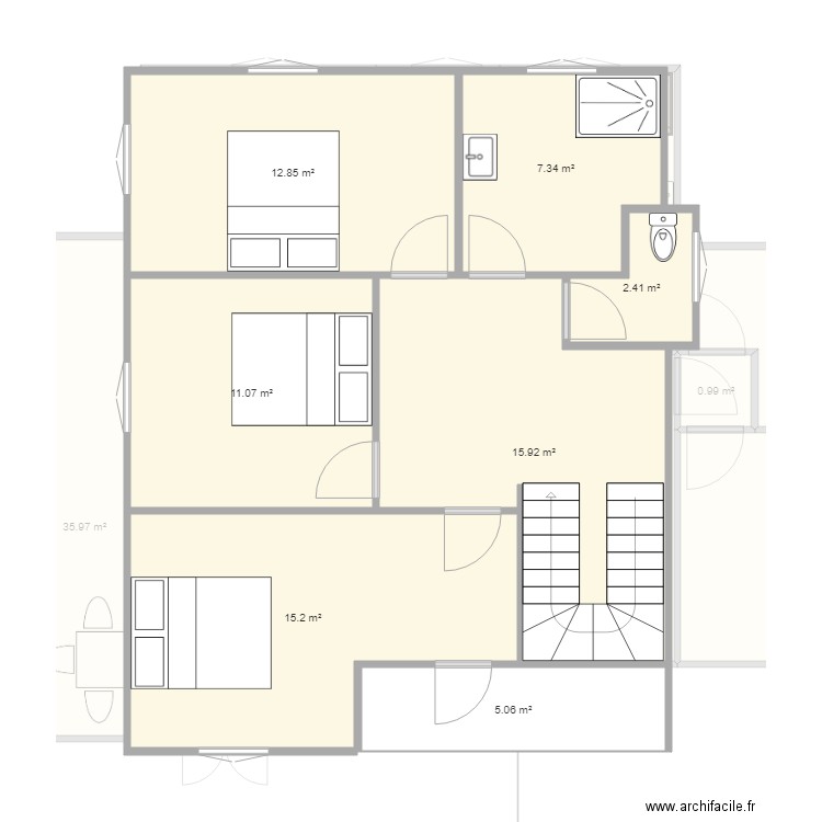 Villa Bocognano. Plan de 0 pièce et 0 m2