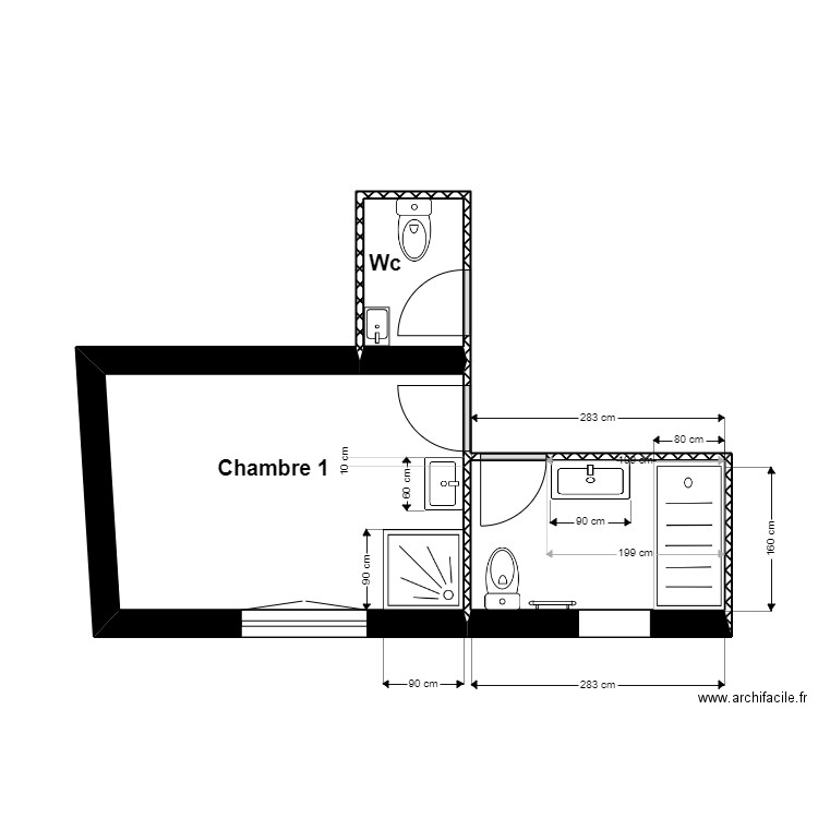 ESTRANGIN PROJET SANITAIRE. Plan de 0 pièce et 0 m2