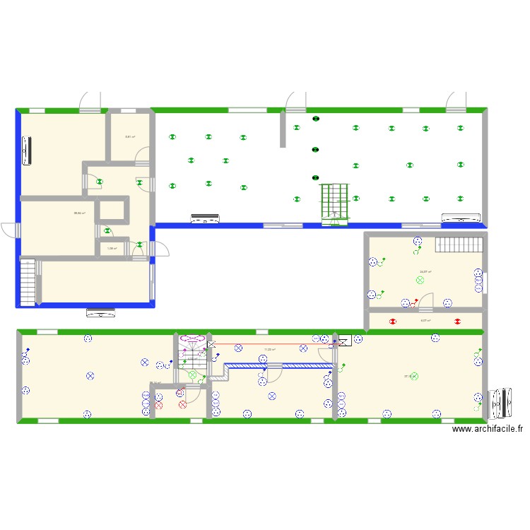 Moal amandine . Plan de 9 pièces et 209 m2