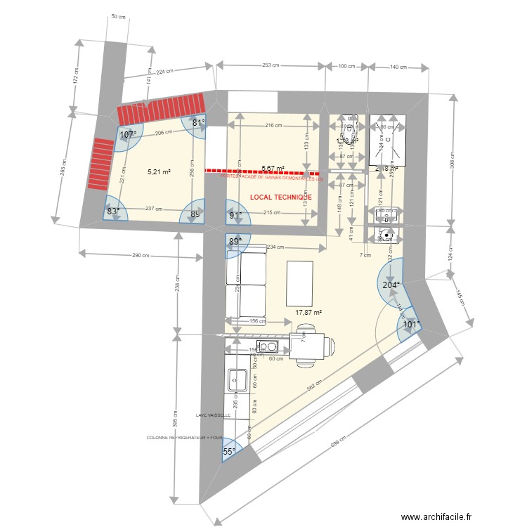 STUDIO + LT (V2). Plan de 5 pièces et 32 m2