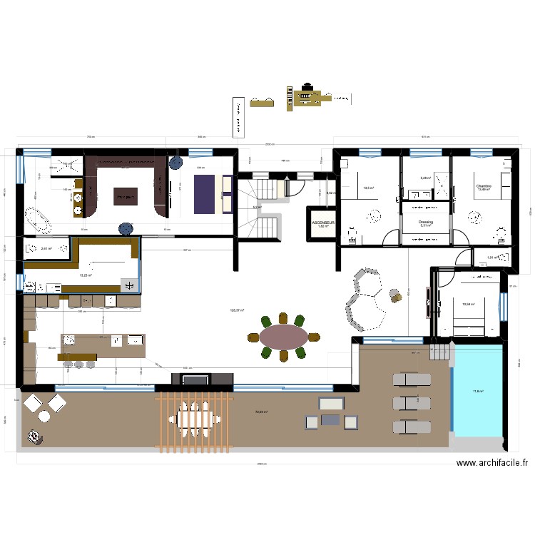 ROOFTOP 1.1 V2 . Plan de 16 pièces et 287 m2