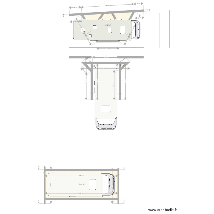 ABRIS. Plan de 3 pièces et 26 m2