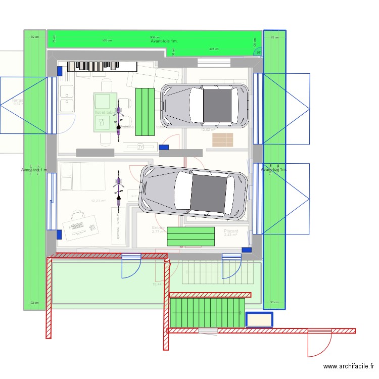 Plans offre architectes garage double 31 janvier 2023. Plan de 34 pièces et 372 m2