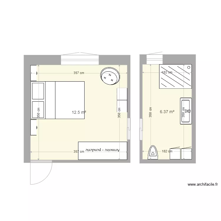 MA MAISON chambre N. Plan de 
