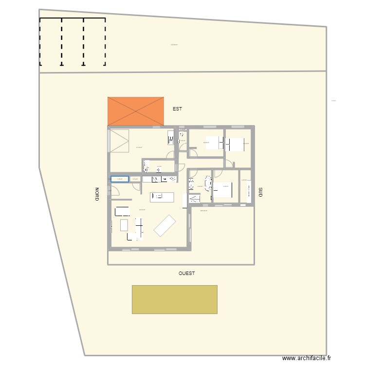 Maison officielle . Plan de 17 pièces et 1175 m2