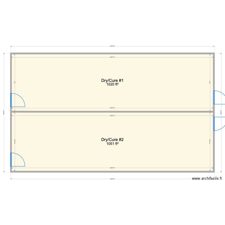 STL Can - Dry 1 and 2. Plan de 2 pièces et 192 m2