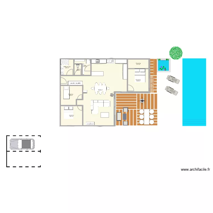 MaisonPrudassat_V1. Plan de 8  et 99 m²