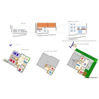 Plan sur cadastre Mars 2024 avec facade et poubelles