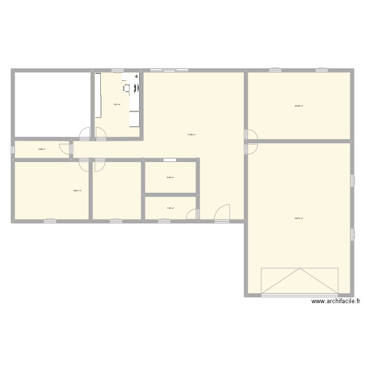 My lost dream. Plan de 8 pièces et 300 m2