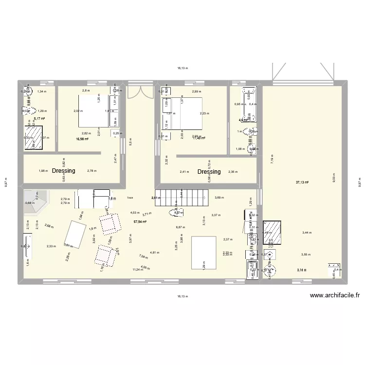 rdc san vero mai26. Plan de 6  et 139 m²