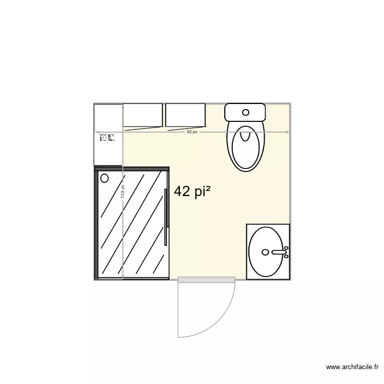 salle de bain 79. Plan de 1 et 4 m² salle de bain 79. Plan de 1 et 4 m²
