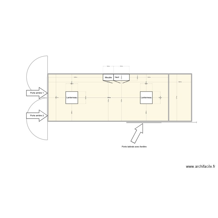 SPRINTER - PLAN MASSE AU PLAFOND. Plan de 2 pièces et 10 m2