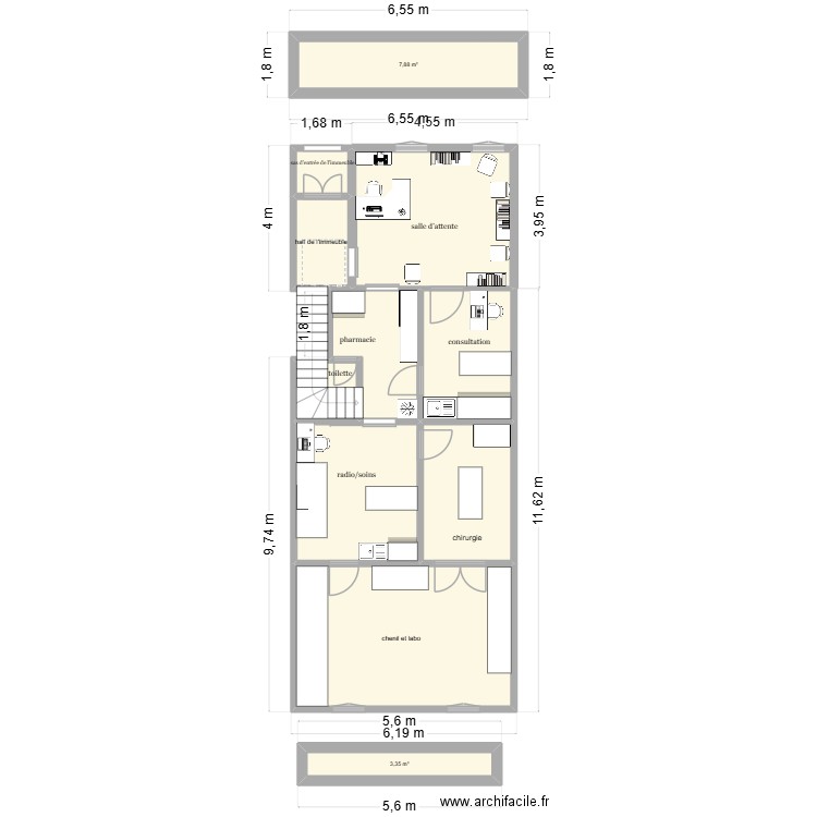 vetartis niv 0. Plan de 11 pièces et 94 m2
