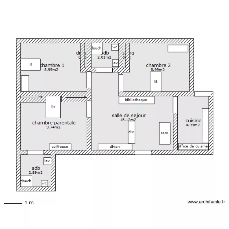 la maison de nadege. Plan de 