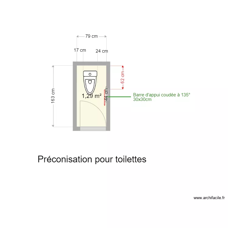 toilette YO. Plan de toilette YO. Plan de