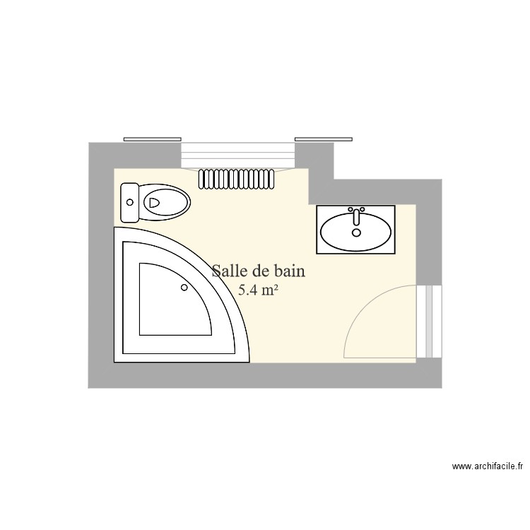 Salle de bain st brice 2. Plan de 0 pièce et 0 m2