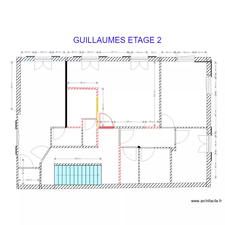 Guillaumes ETAGE 2 Vide. Plan de 
