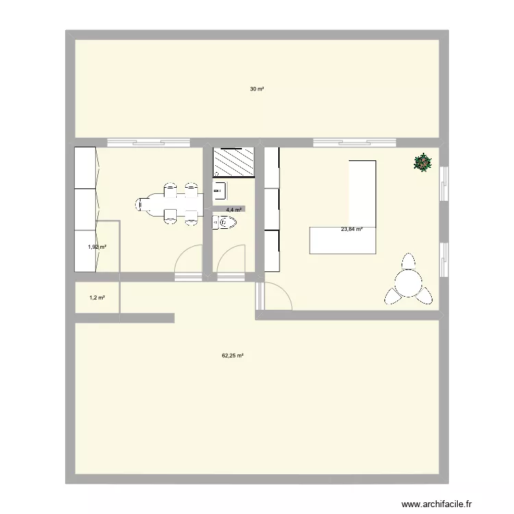 bureaux 130m2. Plan de 