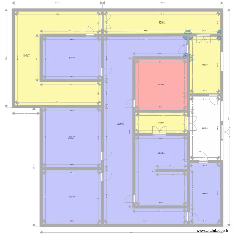salle blanche. Plan de 