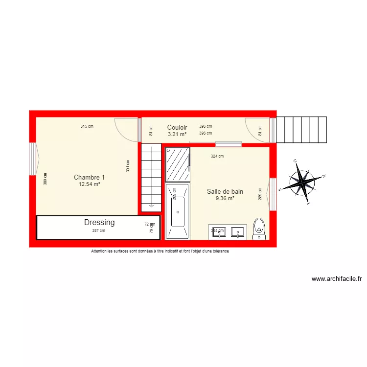 BI 6348 1er Etage c&ocirc;t&eacute;. Plan de 