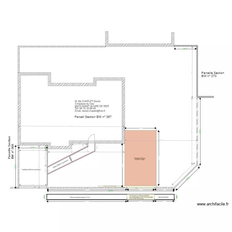 Autorisation de Voirie. Plan de 
