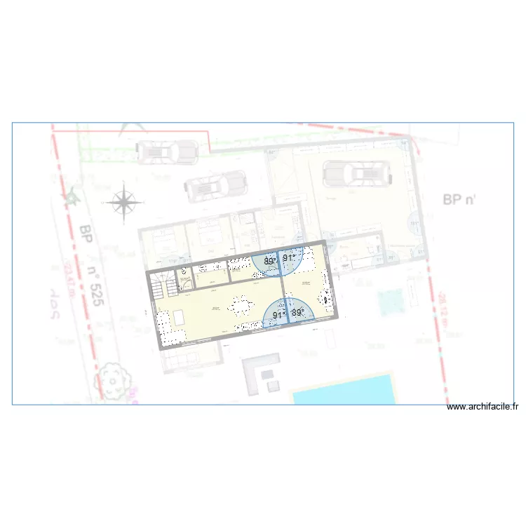 Etage 84 m&sup2;. Plan de 
